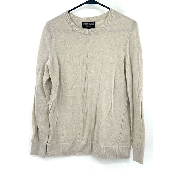 Banana Republic Size Large Filpucci Italian Yarn Crew Neck Sweater Wool Cashmere - Picture 1 of 4